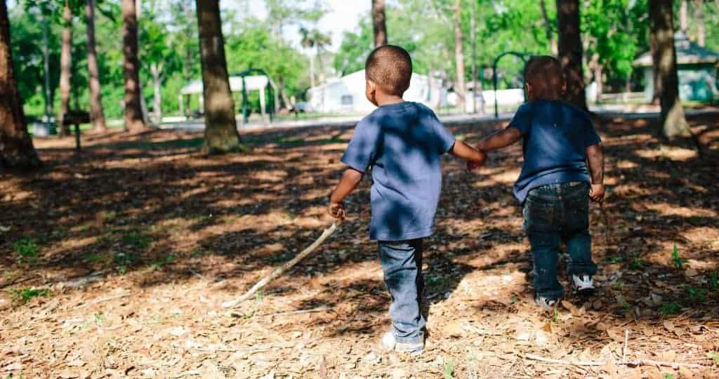 Kids in Woods