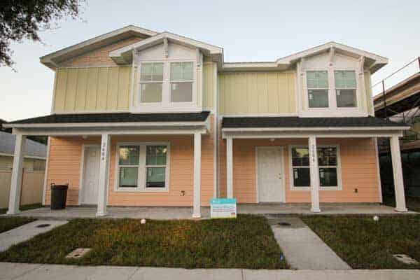 Front of duplex home