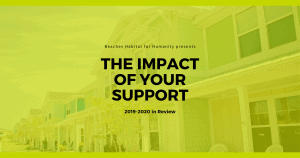 Beaches Habitat for Humanity Presents the Impact of your support, 2019-2020 in Review