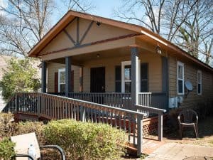 Home with wheelchair ramp