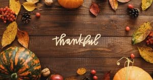 Thankful in autumn frame
