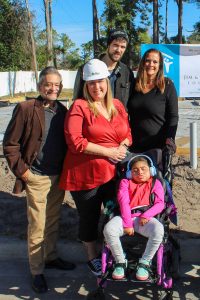Photo of family group on construction site