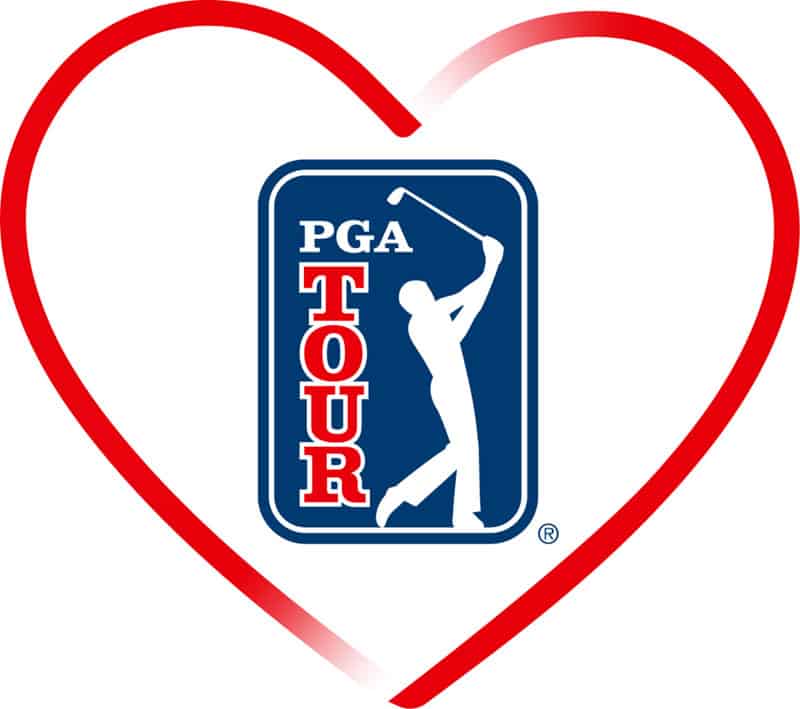 PGA TOUR logo in heart