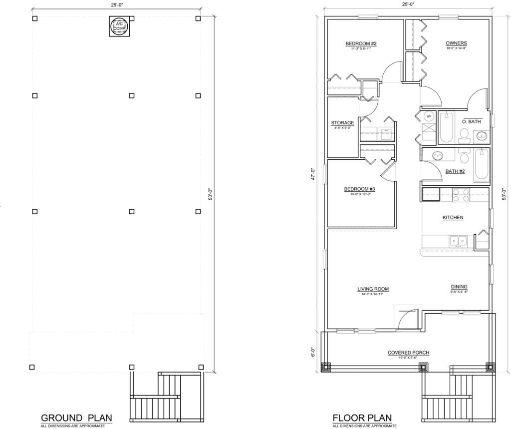 Ground and First Floor plans