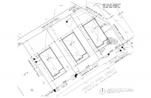 The proposed site plan for future Beaches Habitat homes.