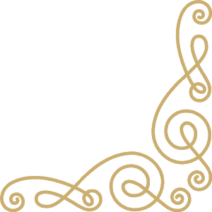 Gold corner scroll