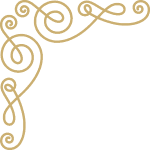 Gold corner scroll