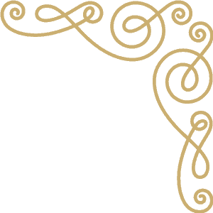 Gold corner scroll