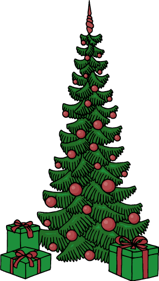Illustration of Christmas tree