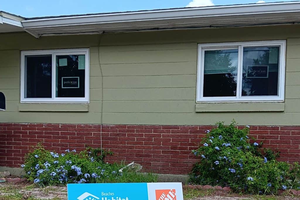 Exterior of home after repair