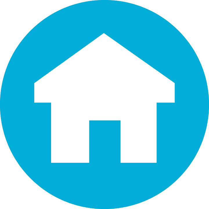 House icon in blue circle