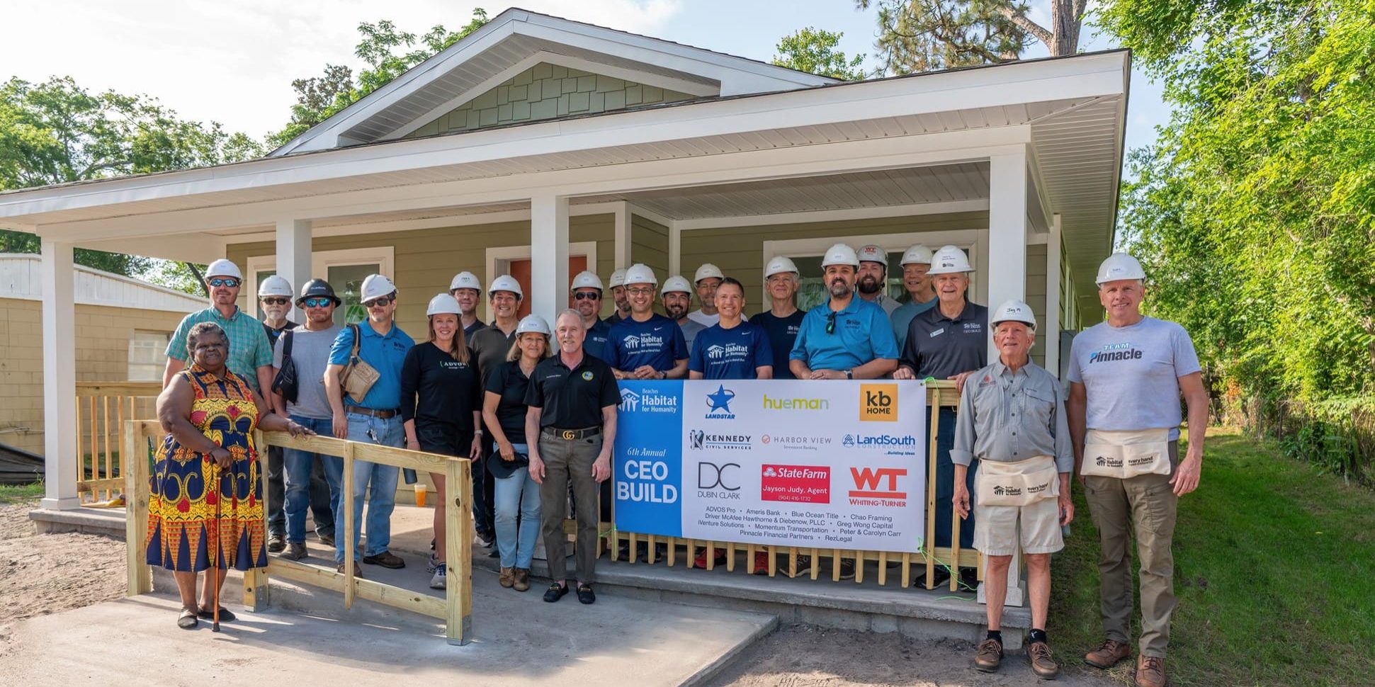 CEO-Buildout--Ms--Priscilla's-Home-023 Group of local executives and homeowner at Beaches Habitat CEO Build